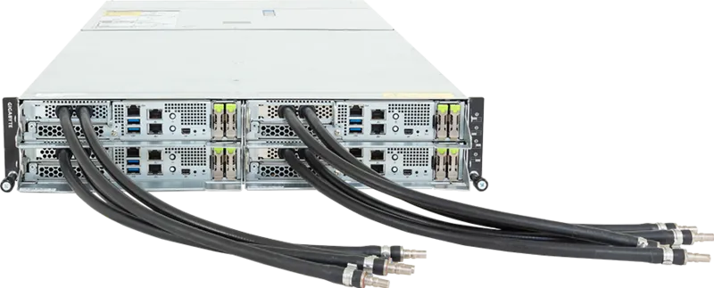 High Density Server - AMD EPYC™ 9005/9004 - 2U 4-Node UP 8-Bay E1.S Gen4 NVMe DLC